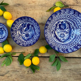 Hand Painted Lebrillo Large Bowl, Blue