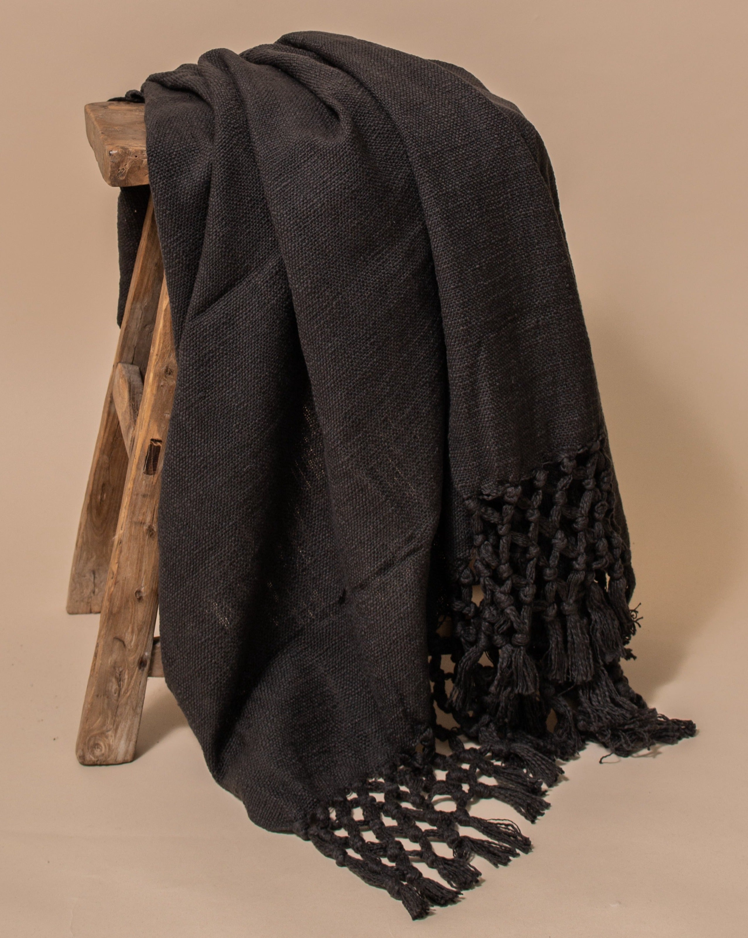 Layering Fringe Throw in Graphite