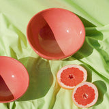 Hand Painted Medium Bowl, Coral Glaze
