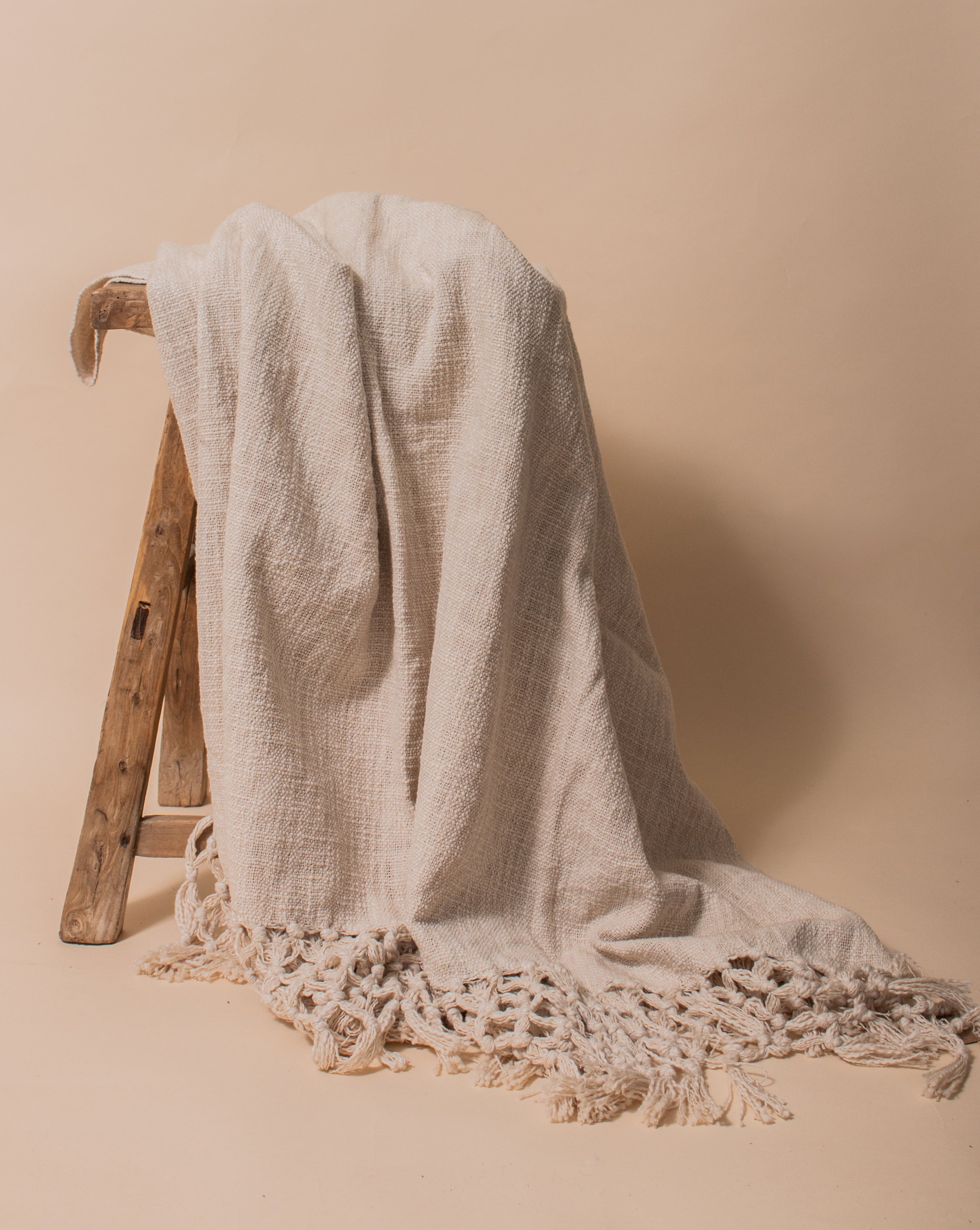 Layering Throw Blanket - Bone