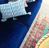 Antigua Pillow in Faded Indigo
