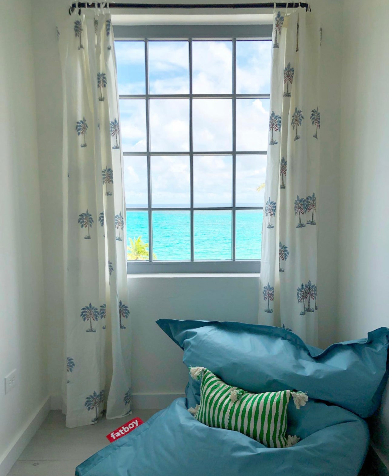Antigua Pillow in Grass Green Stripe