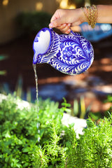 Hand Painted Medium Pitcher, Blue