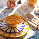Candy Cane Stripes Dinner Plate, Yellow