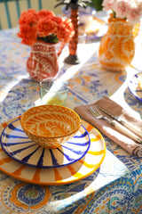 Candy Cane Stripes Salad Plate, Blue
