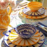 Candy Cane Stripes Dinner Plate, Blue