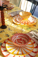 Candy Cane Stripes Salad Plate, Yellow