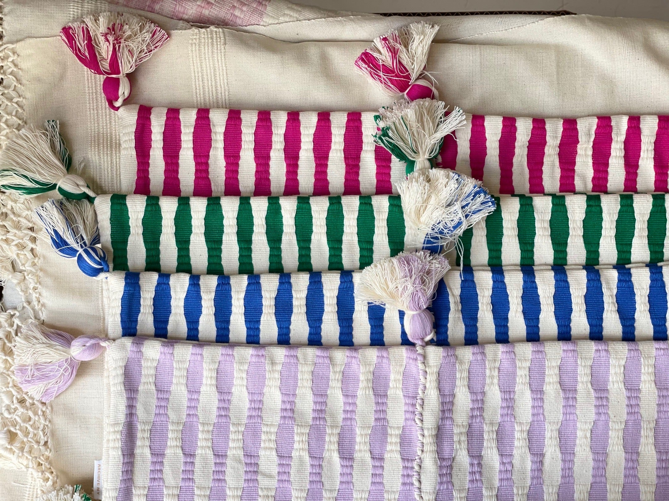 Antigua Pillow in Light Lavender Stripe