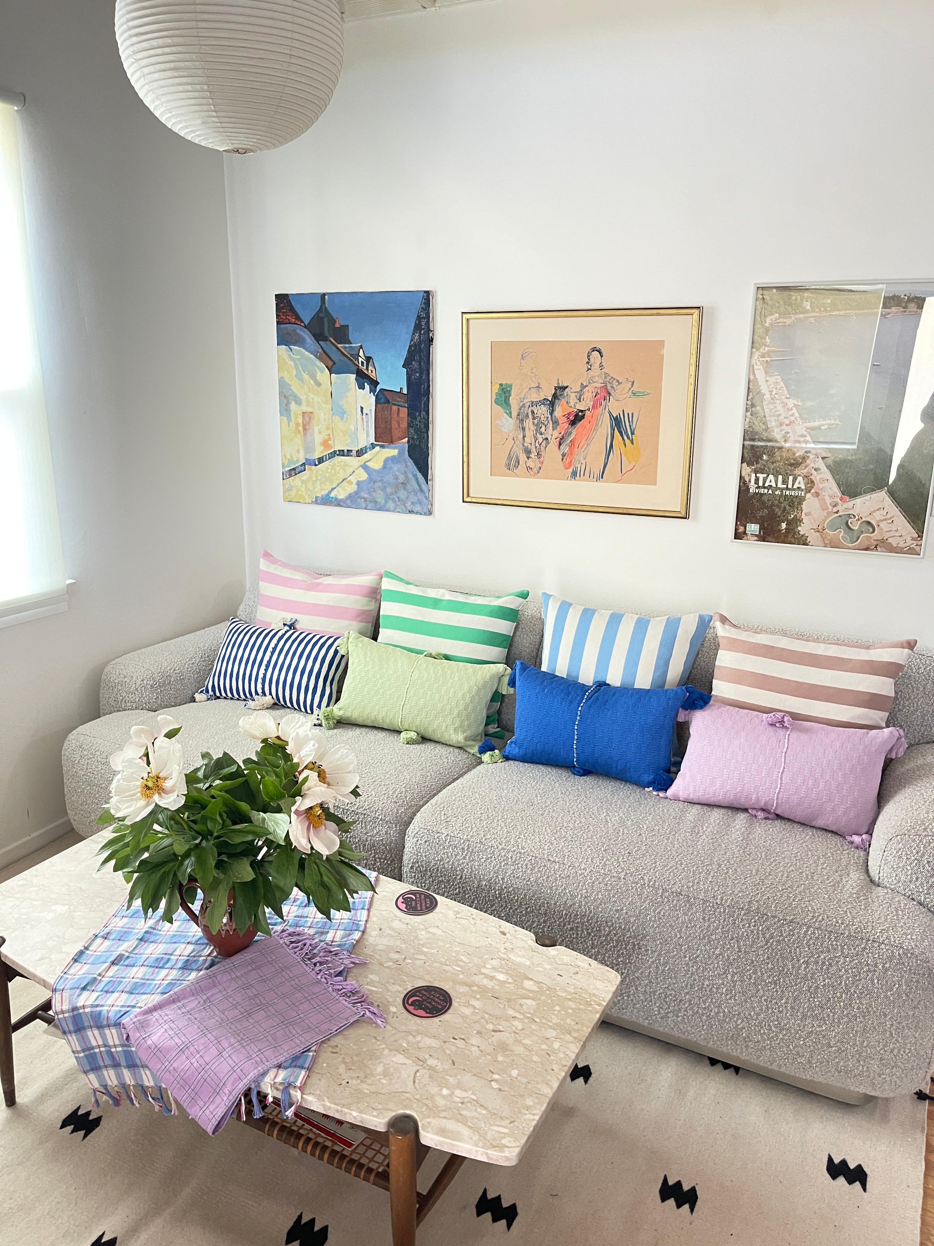 Antigua Pillow in Light Lavender Solid