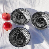 Hand Painted Lebrillo Medium Bowl, Black