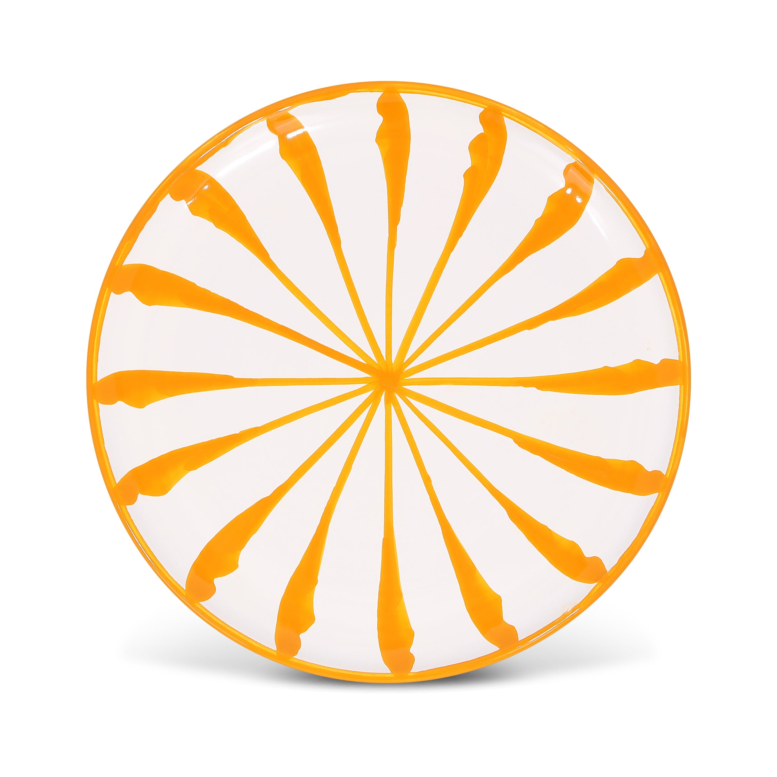 Candy Cane Stripes Salad Plate, Yellow