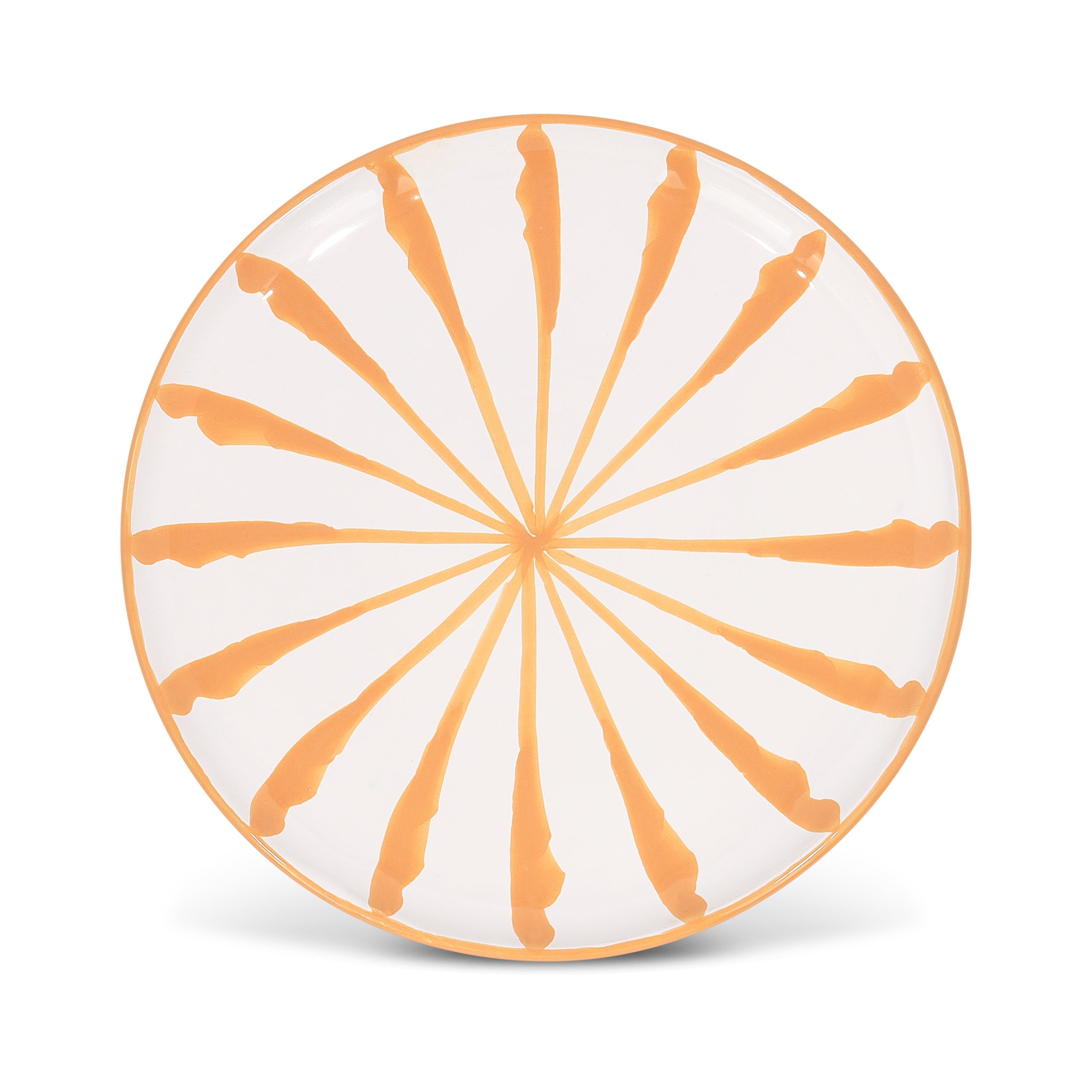 Candy Cane Stripes Salad Plate, Peach