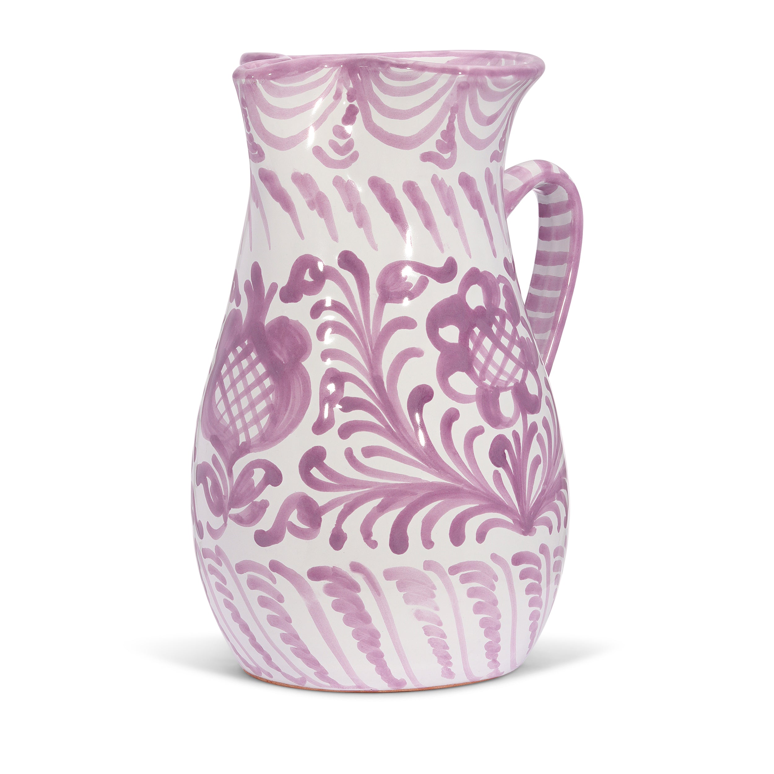 Hand Painted Large Pitcher, Lilac