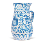 Hand Painted Large Pitcher, Sky Blue