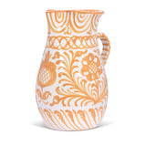 Hand Painted Large Pitcher, Peach