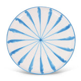 Candy Cane Stripes Dinner Plate, Sky Blue