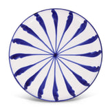 Candy Cane Stripes Dinner Plate, Blue
