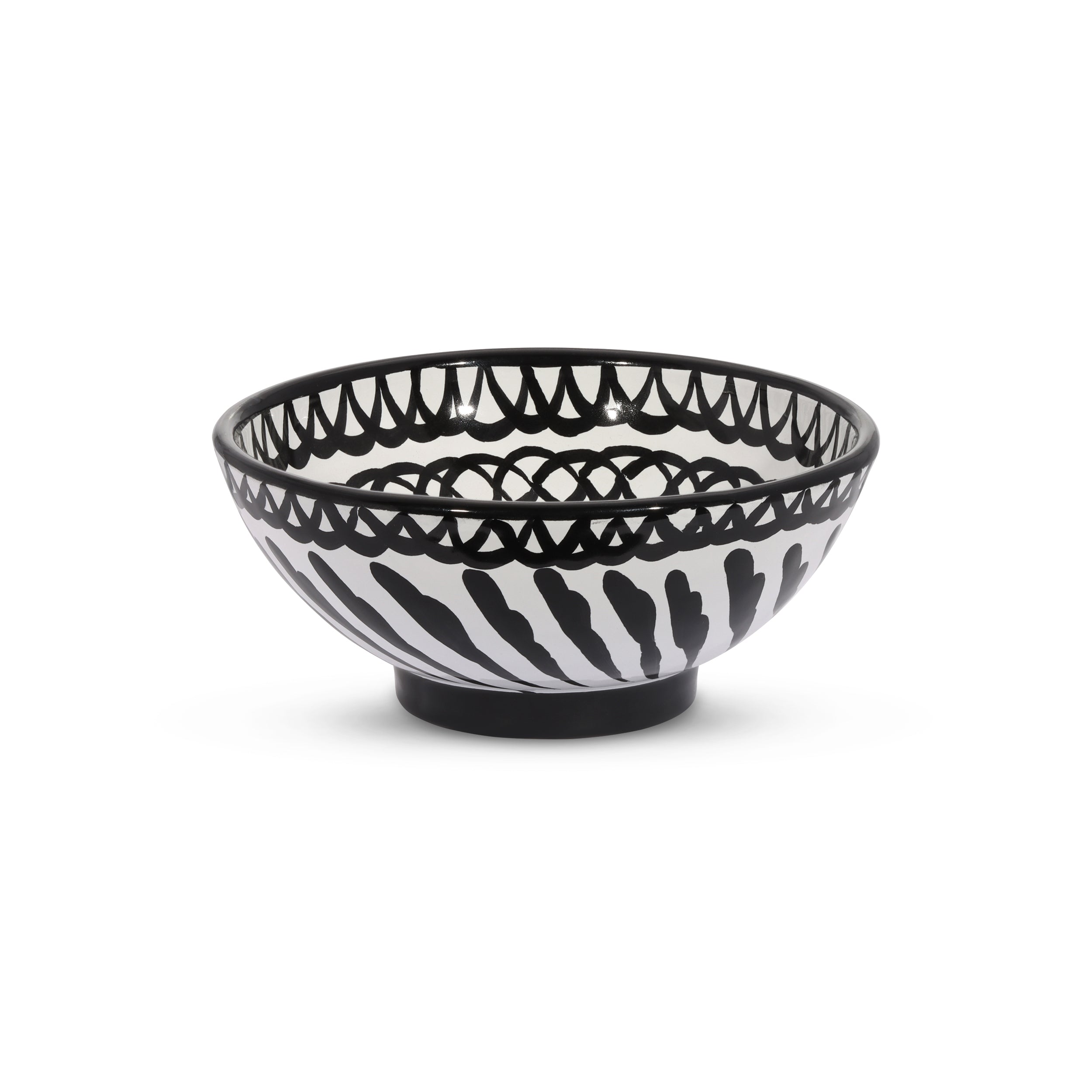 Hand Painted Lebrillo Small Bowl, Black