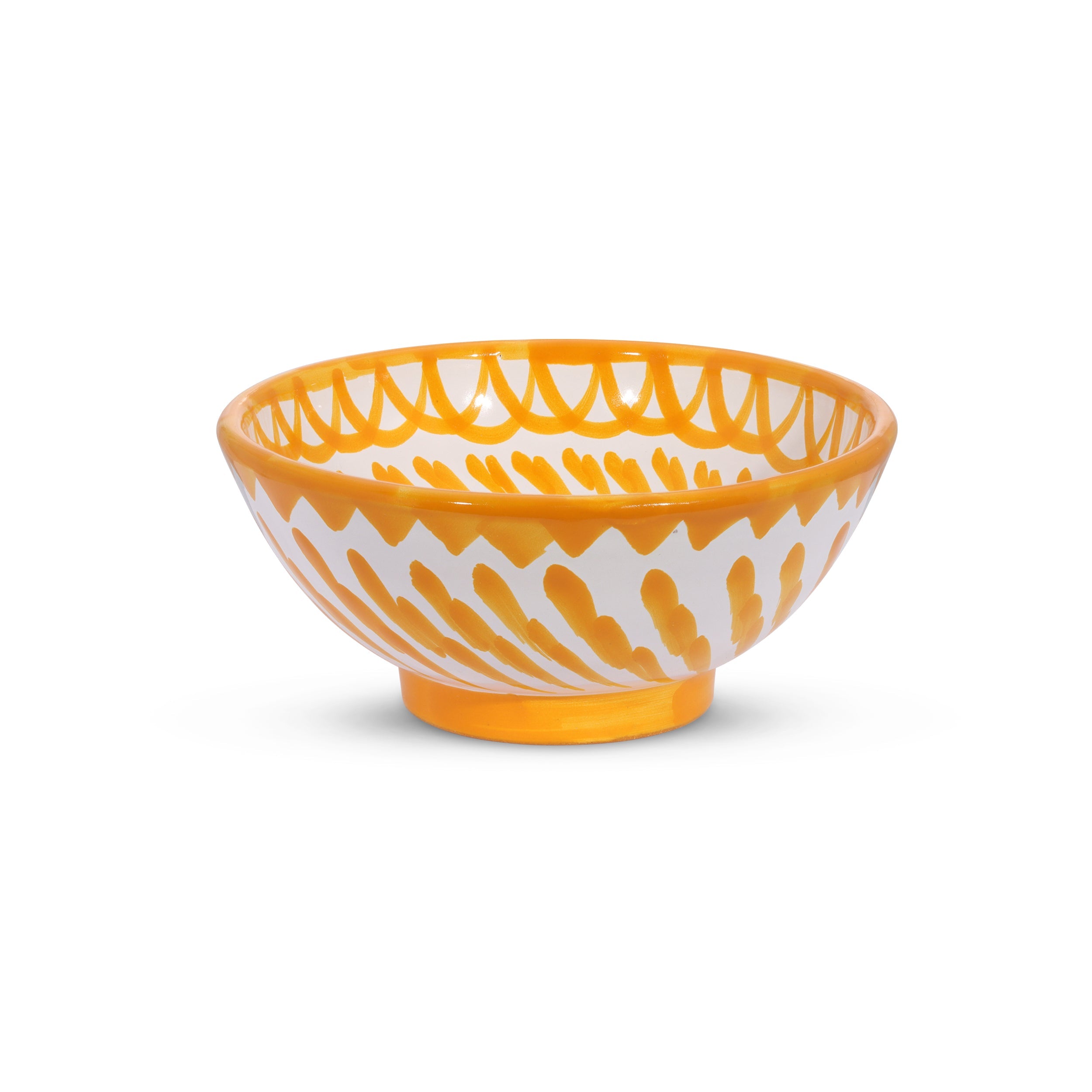 Hand Painted Lebrillo Small Bowl, Yellow