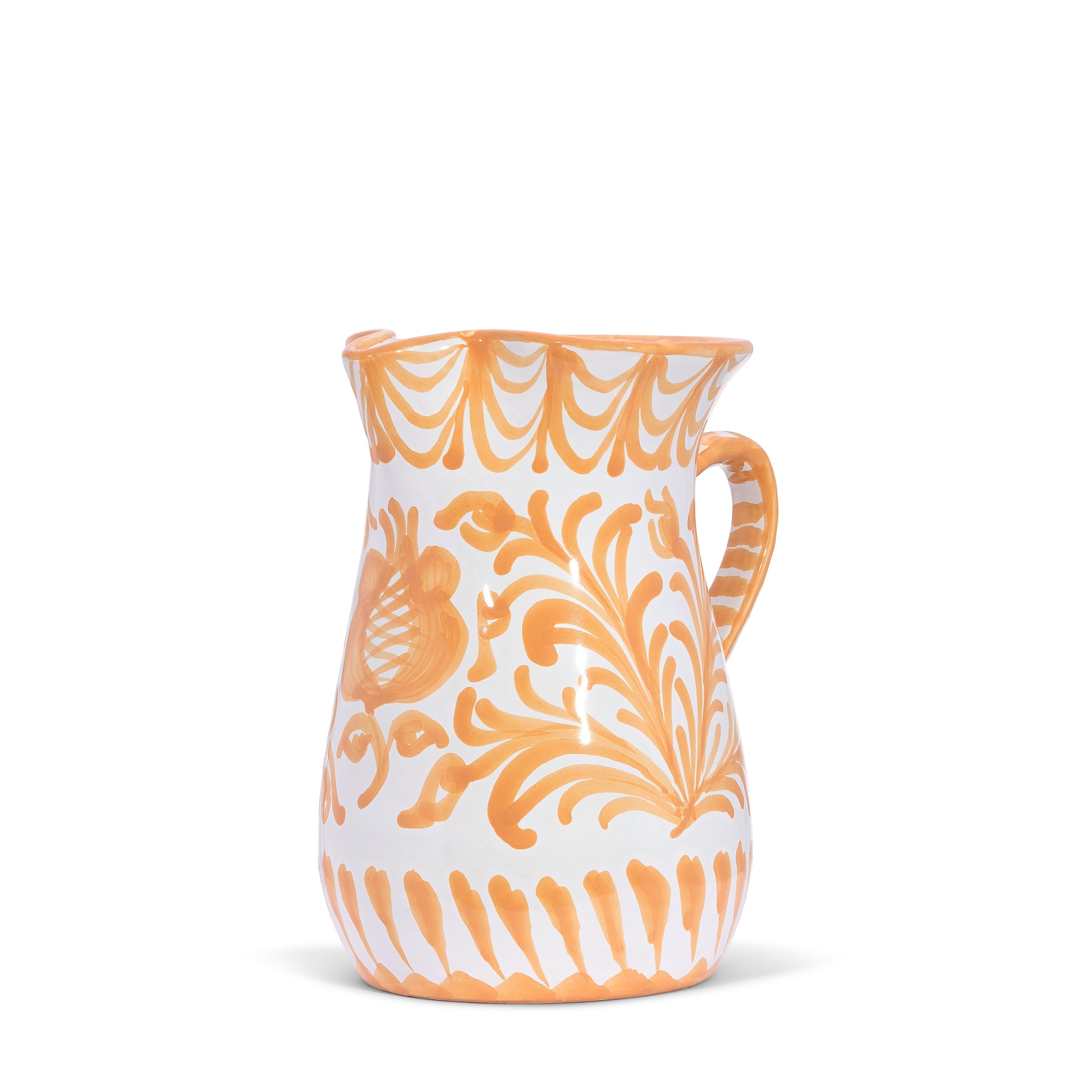 Hand Painted Small Pitcher, Peach