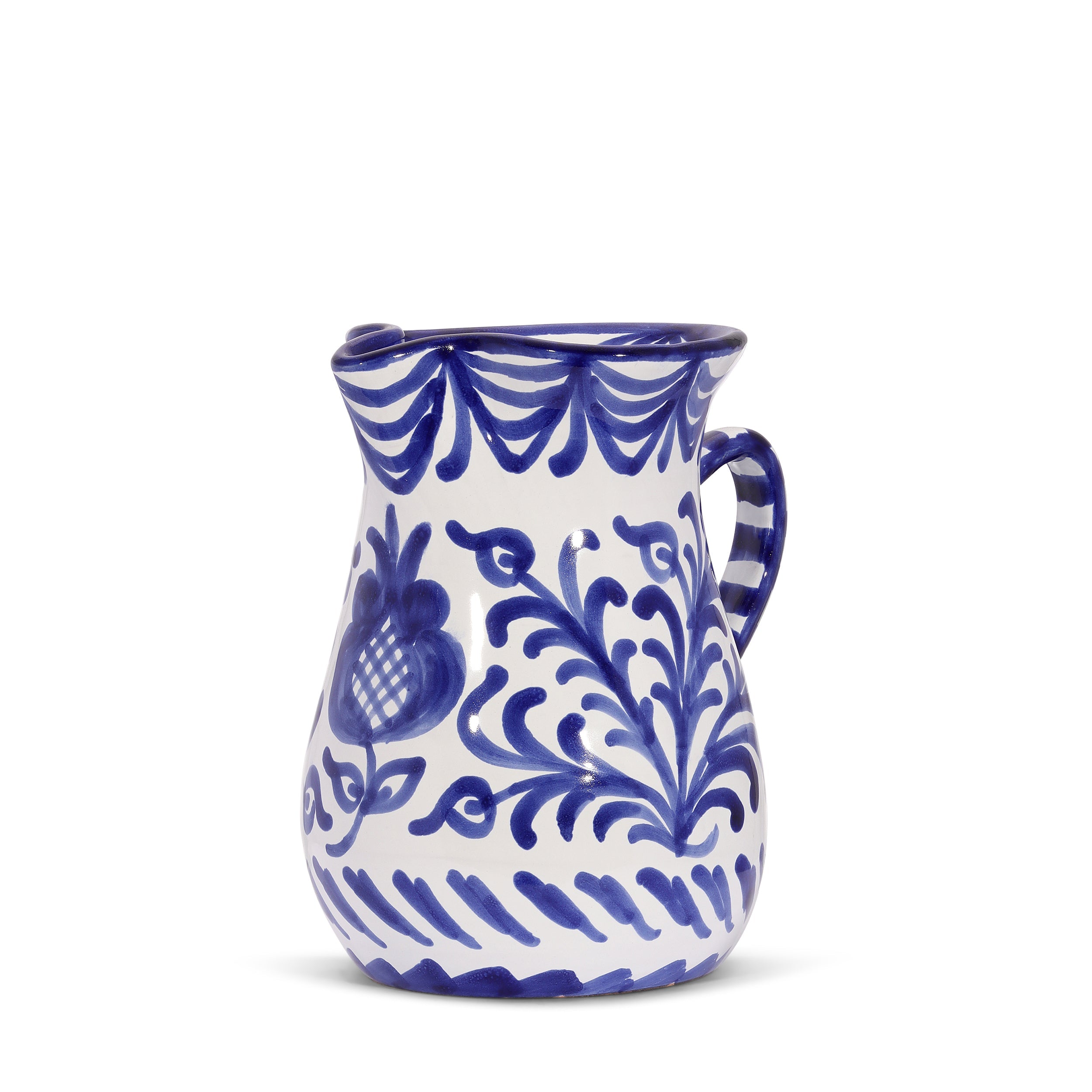 Hand Painted Small Pitcher, Blue