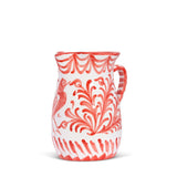 Hand Painted Small Pitcher, Coral