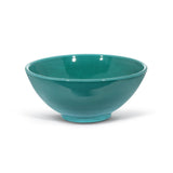 Hand Painted Medium Bowl, Green Glaze