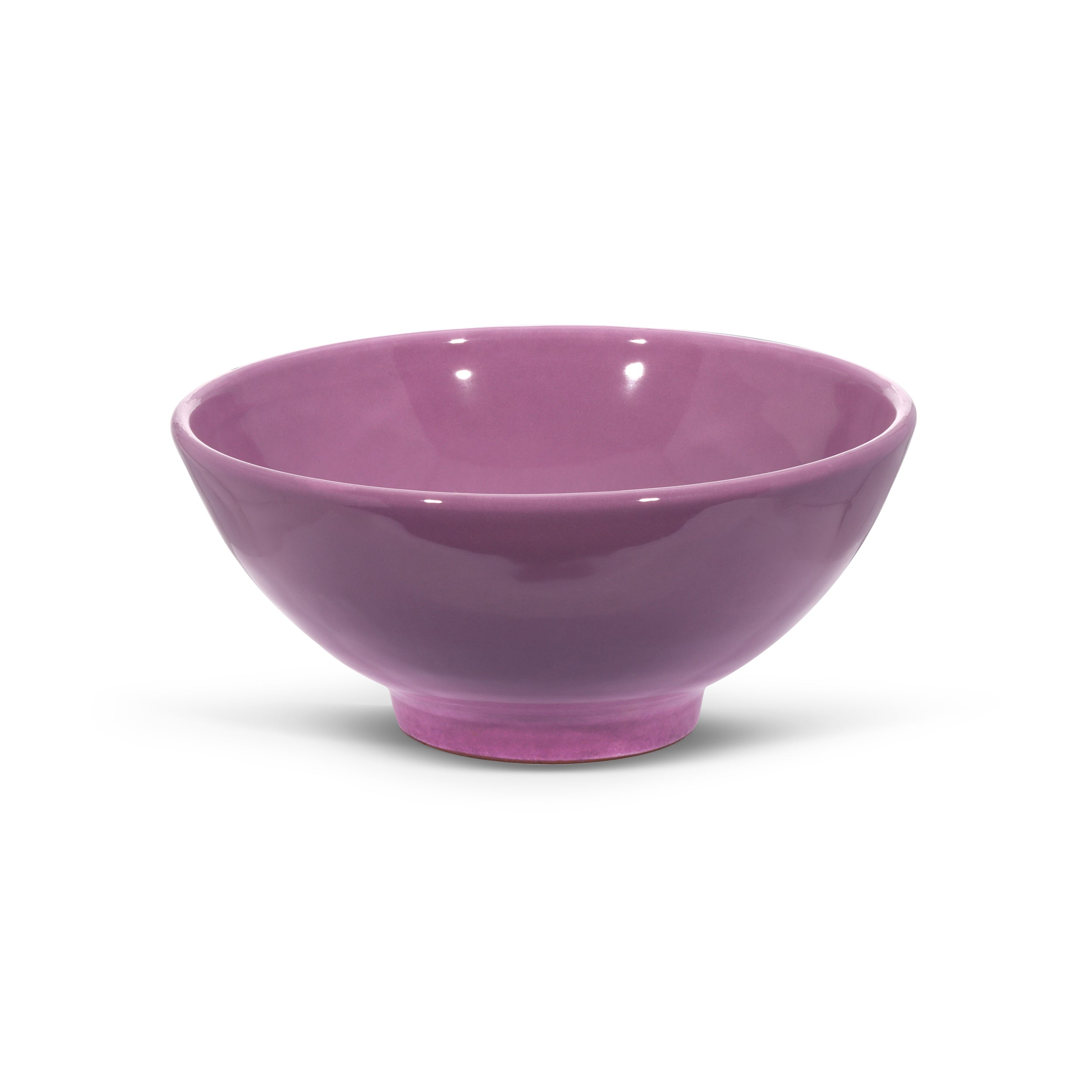 Hand Painted Medium Bowl, Lilac Glaze