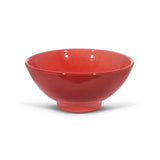 Hand Painted Medium Bowl, Coral Glaze
