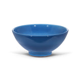 Hand Painted Medium Bowl, Sky Blue Glaze
