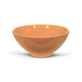 Hand Painted Medium Bowl, Peach Glaze