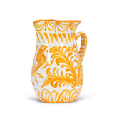 Hand Painted Medium Pitcher, Yellow
