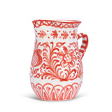 Hand Painted Medium Pitcher, Coral