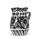 Hand Painted Medium Pitcher, Black