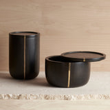 Ebonized Mango Wood Canister