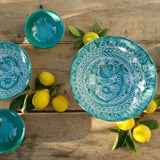 Hand Painted Lebrillo Large Bowl, Green