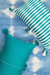 Antigua Pillow in Jade Stripe