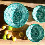 Hand Painted Lebrillo Large Bowl, Green
