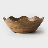 Scalloped Mango Wood Bowls