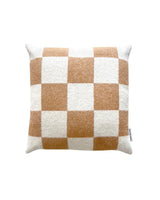 Cushion Cover CHECKERBOARD Terra Brown / White 20 x 20in