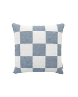 Cushion Cover CHECKERBOARD Denim Blue / White 20 x 20in