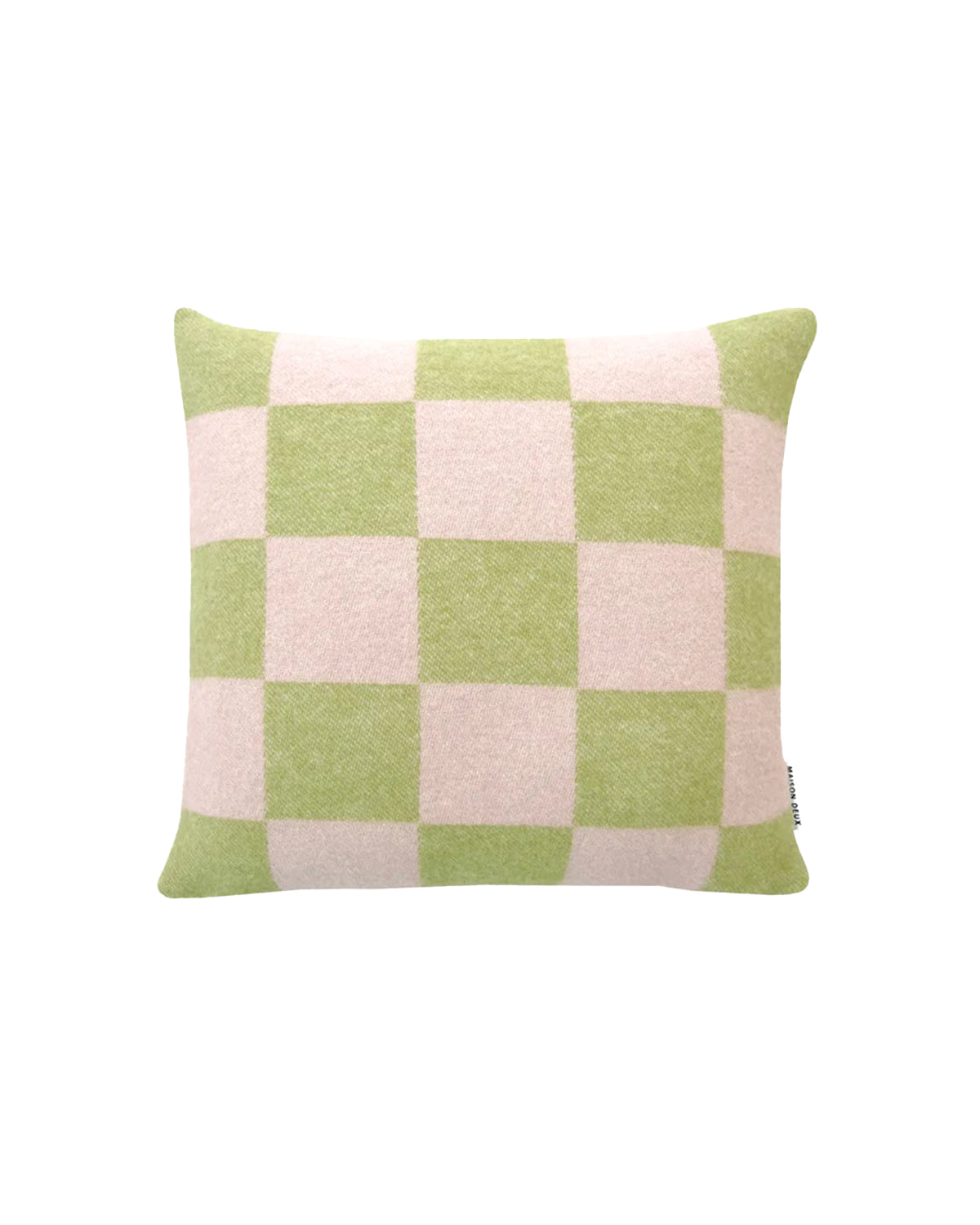 Cushion Cover CHECKERBOARD Kiwi / Pink 20 x 20in