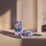 Marta Stackable Glass Blue & Clear (Set of 4)