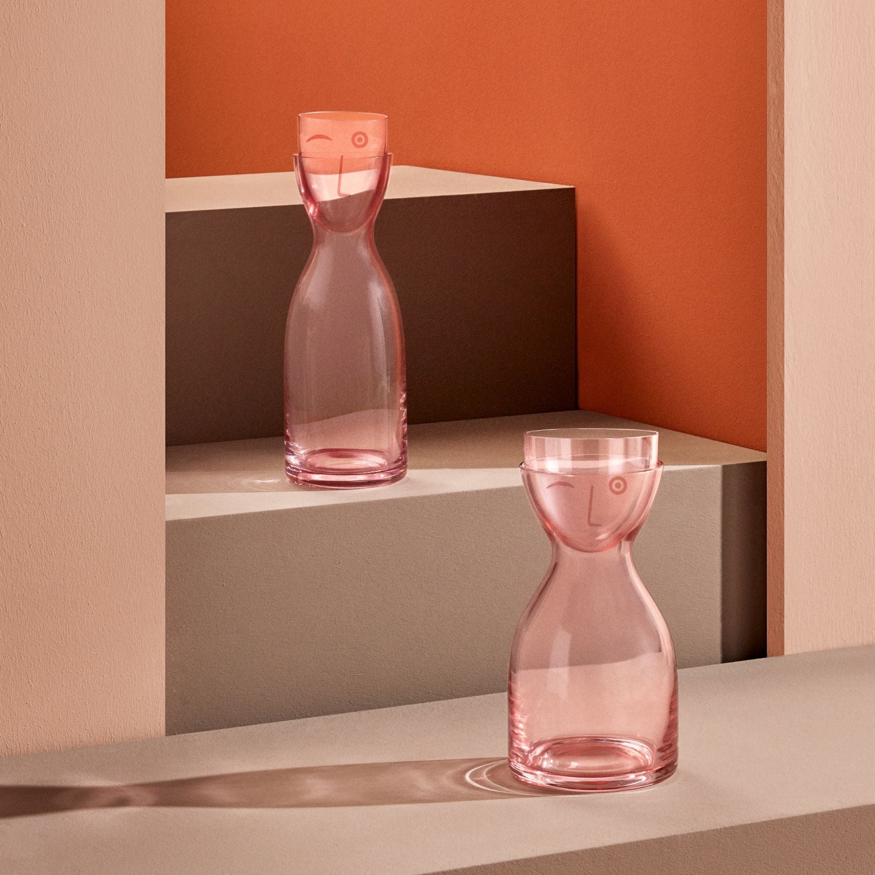 Mr. & Mrs. Night Water Set | Short Dusty Rose
