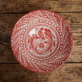 Hand Painted Lebrillo Large Bowl, Coral