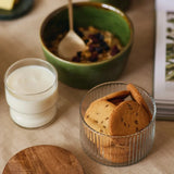 Fluted Storage Glass Jars (Set of 3)