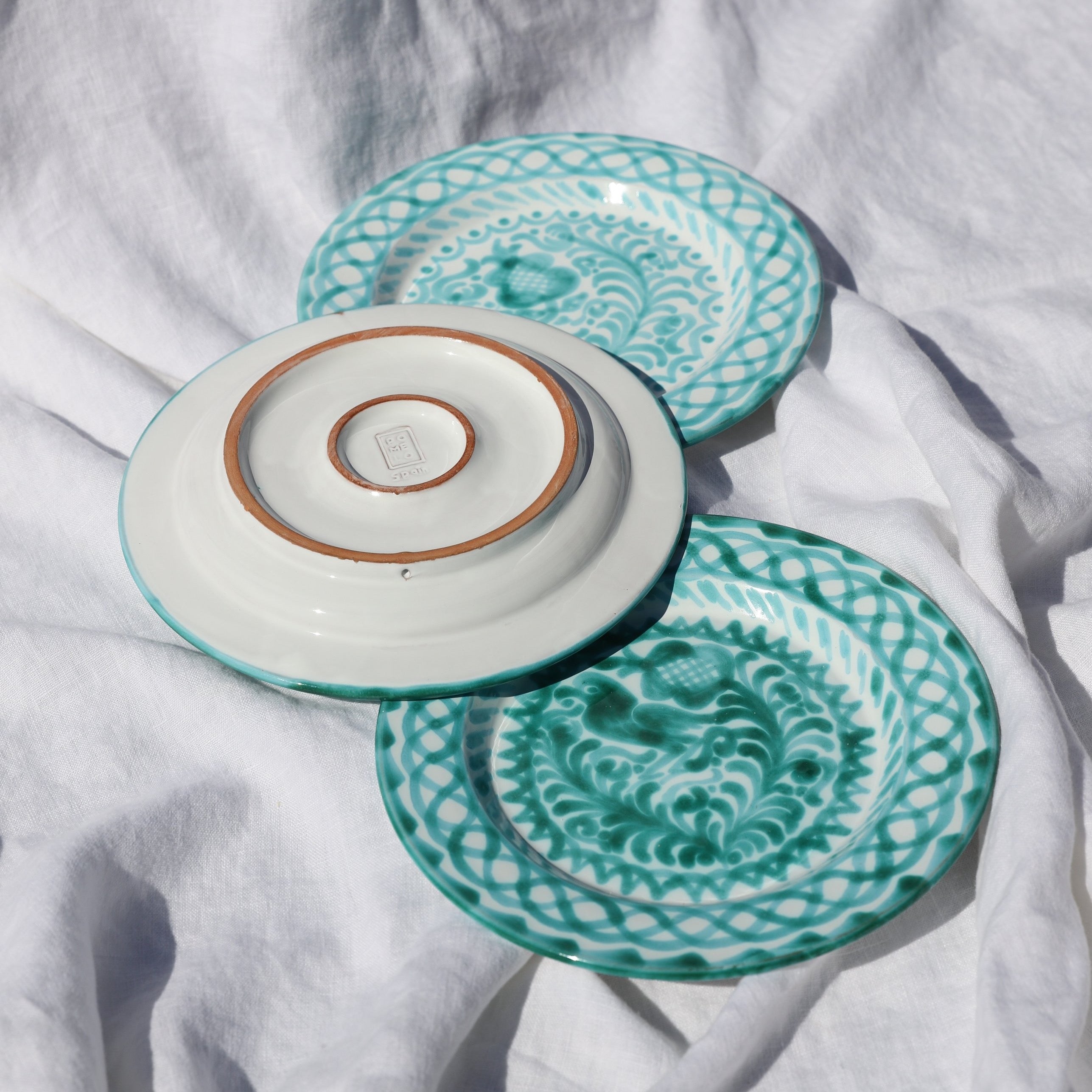 Hand Painted Lebrillo Salad Plate, Green