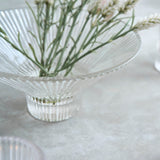 Pressed Glass Low Bowl in Clear