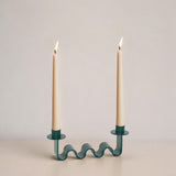 Helen Forest Green Candle Holder
