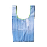 School Tie Fabric Bag - Light Blue x White